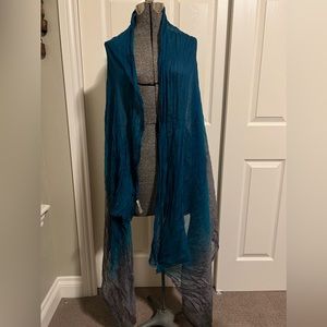 Teal and gray scarf/wrap by Adventura